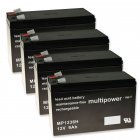 Powery Blybatteri MP1236H til APC Smart-UPS RT2000 RM 9Ah 12V (Erstatter ogs 7,2Ah/7Ah)